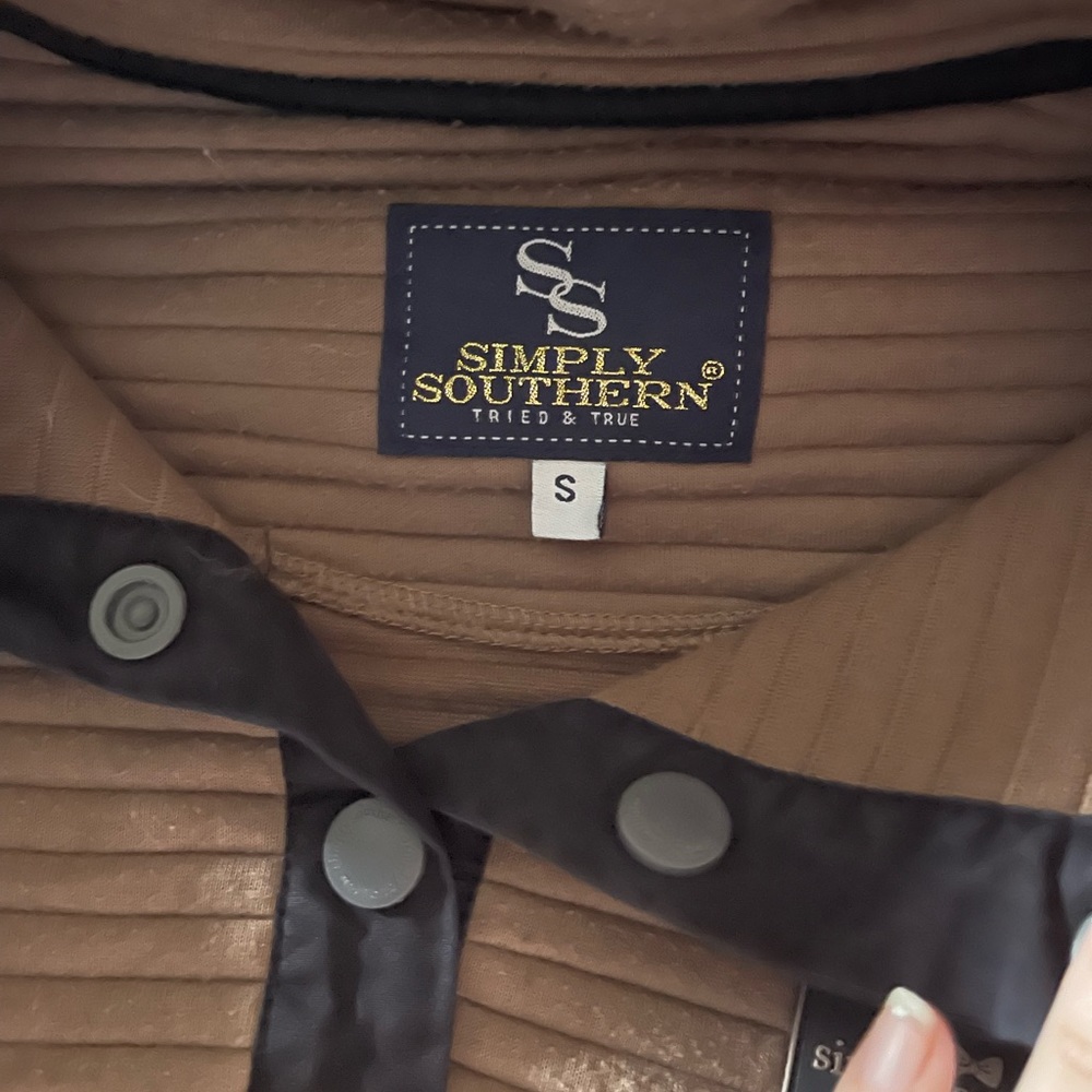 simply southern brown/tan quarter zip